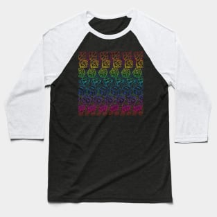 Dice Pattern D20 Rainbow Baseball T-Shirt